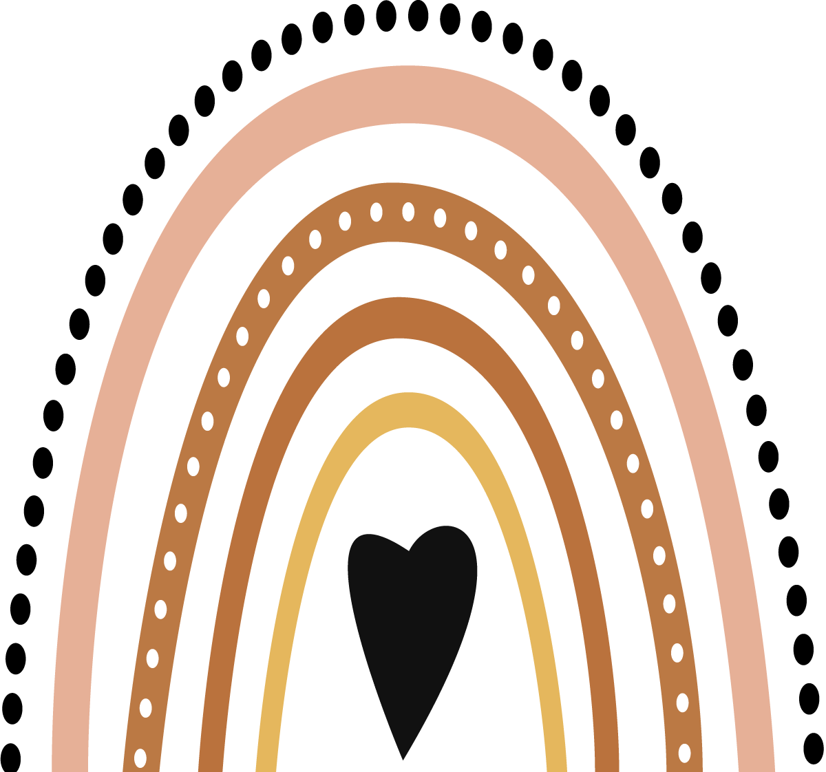 Boho Rainbow PNG Transparent